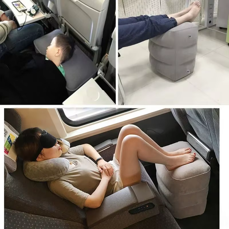 Repose-pieds gonflable réglable pour enfants, oreiller de repos pour avion, voiture, Bus, voyage, sommeil, WJ529