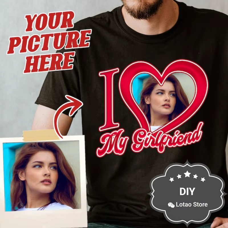 T-shirt personnalisé I Love My Girlfriend