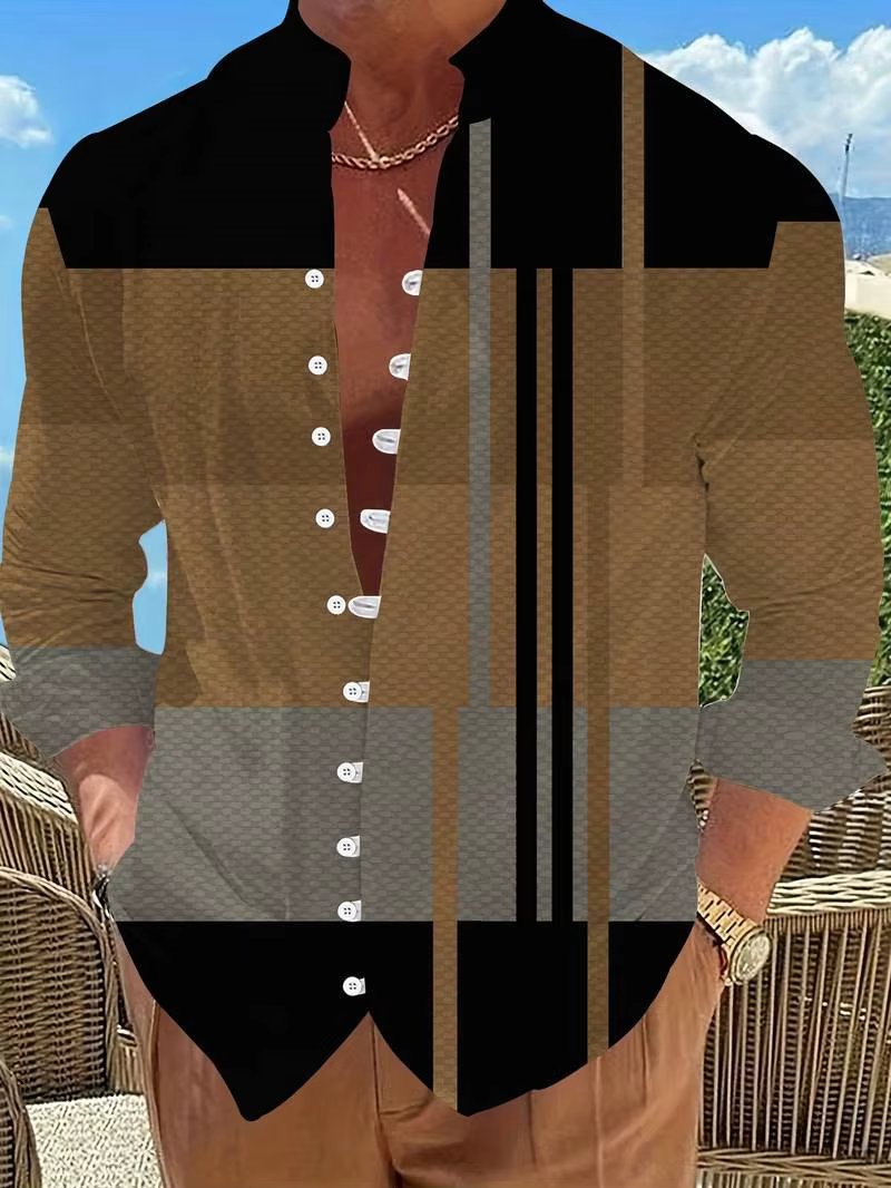 Chemise à manches longues pour hommes