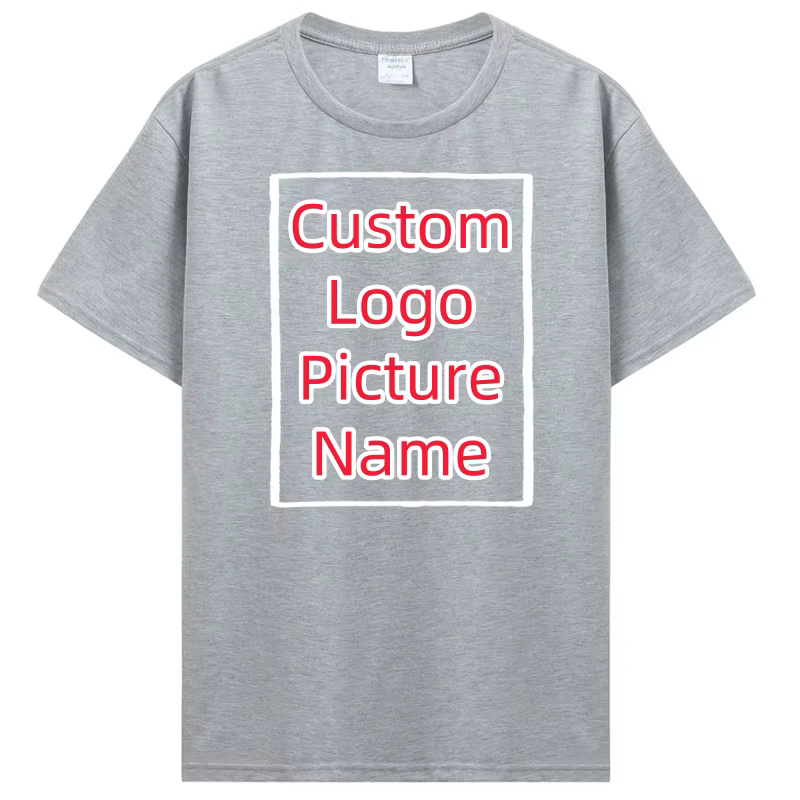 T-shirt personnalisé faire votre conception Logo texte hommes imprimer société équipe coton