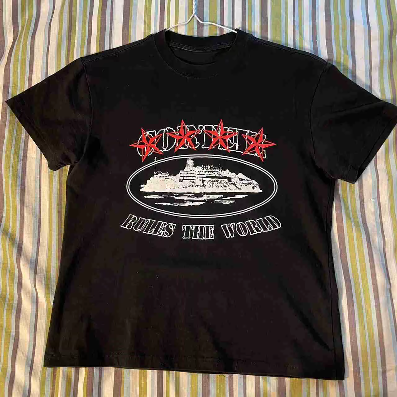 T-shirt unisexe décontracté à col rond 100 % coton avec motif vintage Island