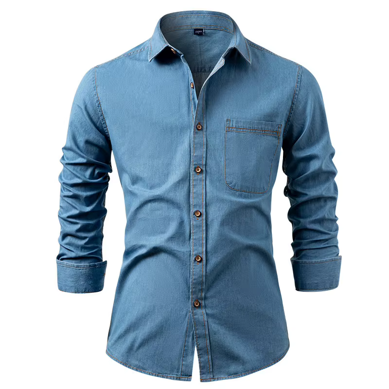 Chemise en jean américaine 2026 pour homme