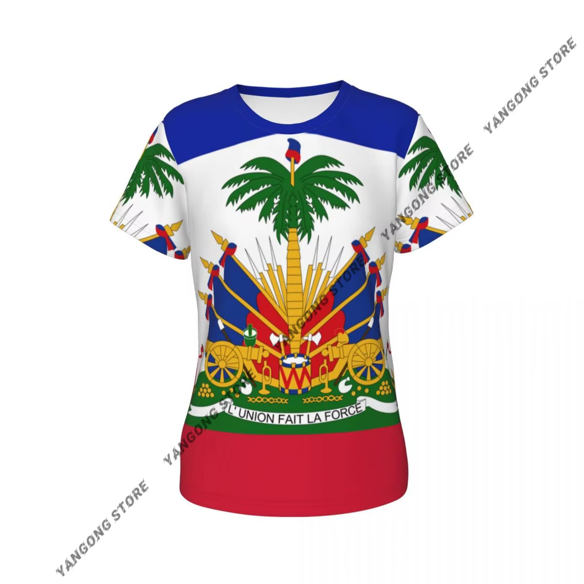 T-shirt femme drapeau d'haïti