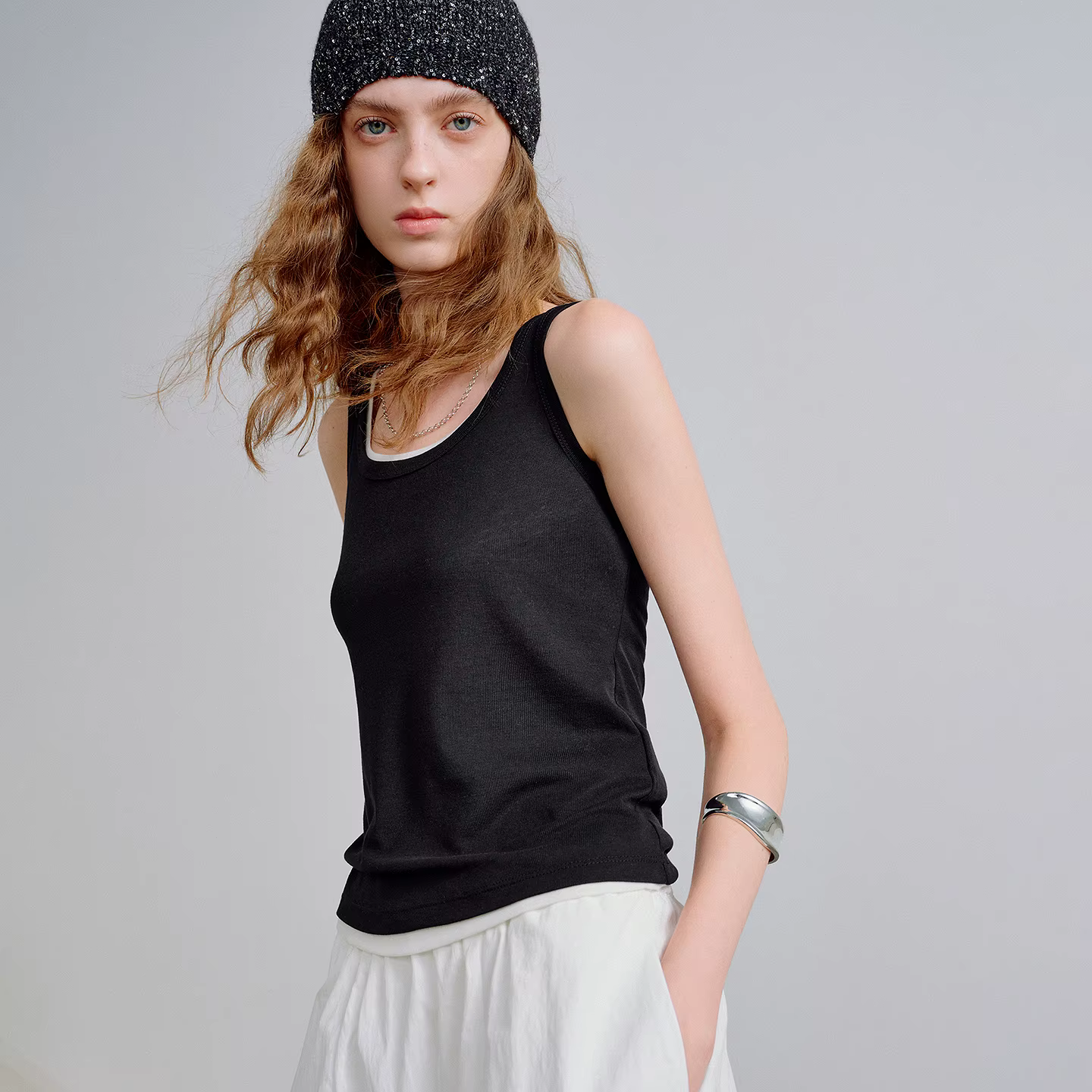 Débardeur en laine pour femme TOYOUTH