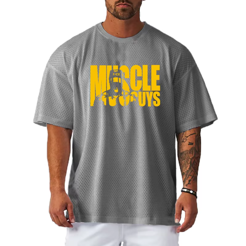 T-shirt à manches courtes en maille de Polyester pour hommes