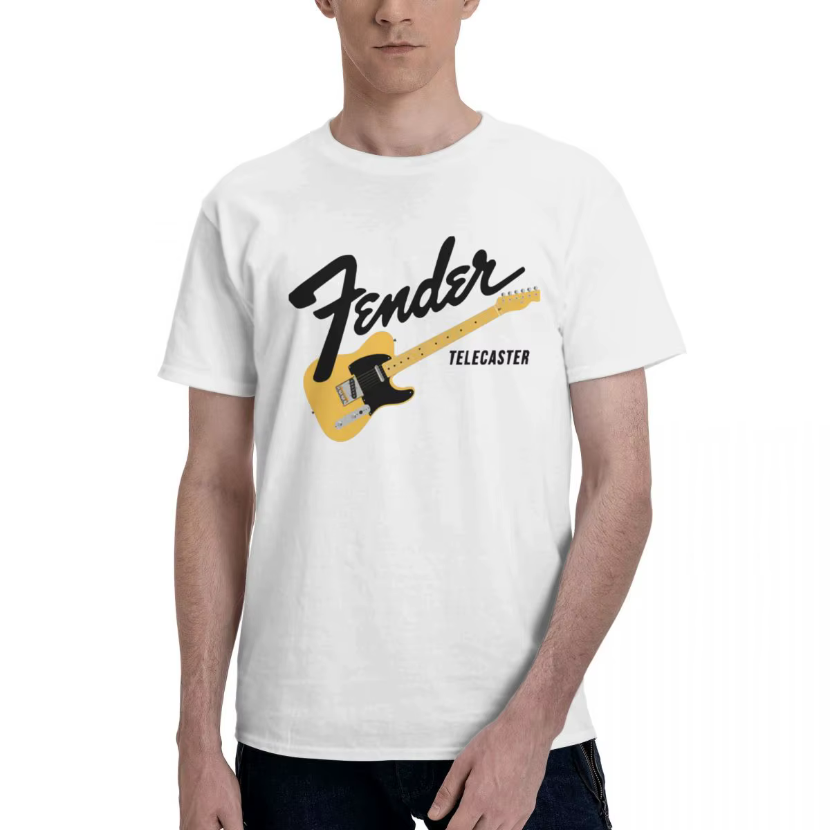 Fender Jimi Hendrix T-shirts vintage à col rond pour hommes et femmes