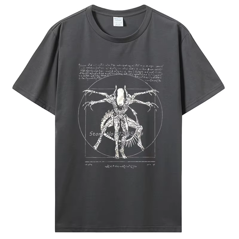 2019 marque t-shirt Homme t-shirts trucs Cool pour adolescents Da Vinci Alien t-shirt Gamer cadeaux pour hommes Streetwear