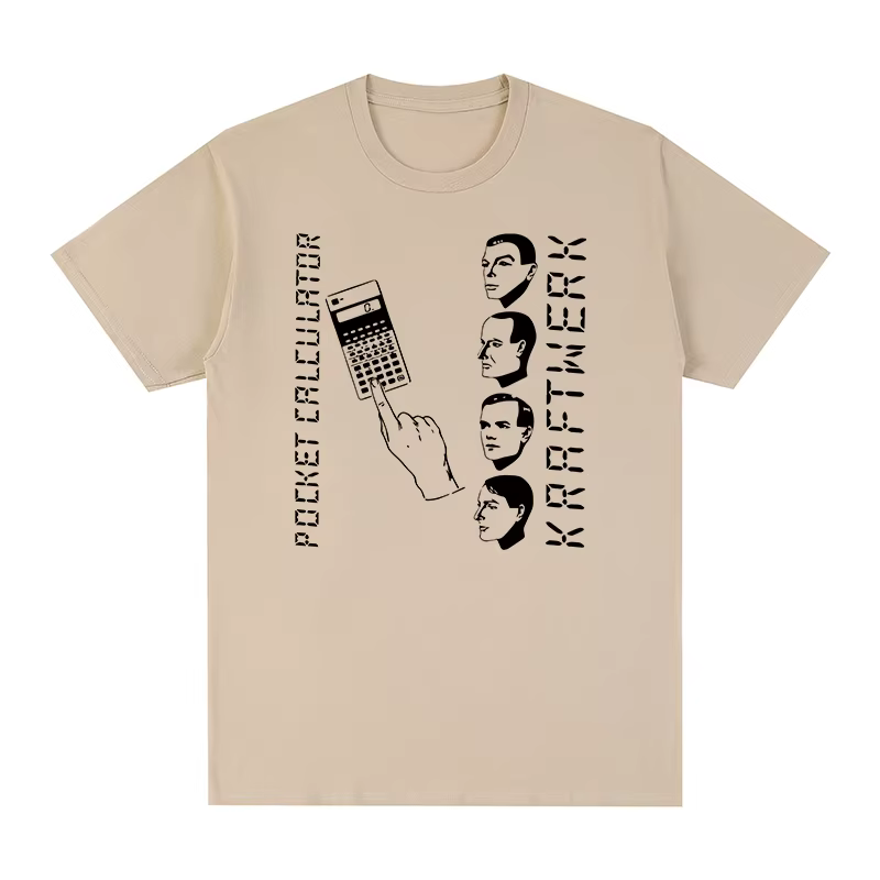 Kraftwerk Vintage T-shirt électronique Krautrock coton hommes