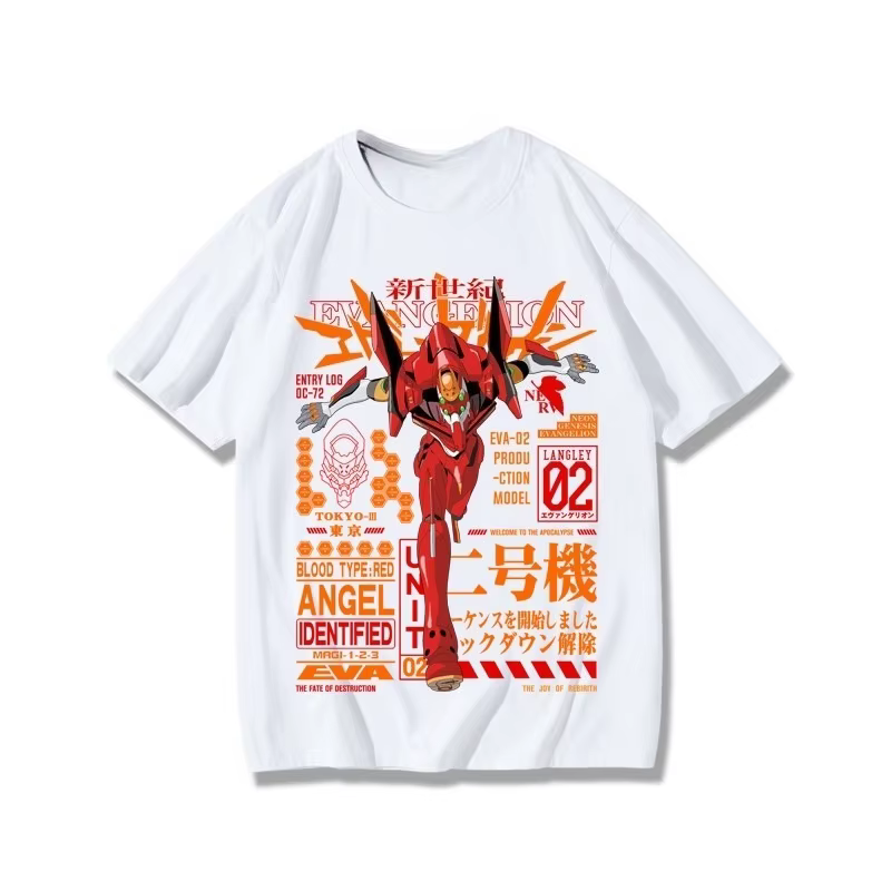Neon Genesis Evangelion End of Eva Eye Shirt Chemise à manches courtes de style classique unisexe pour hommes et femmes