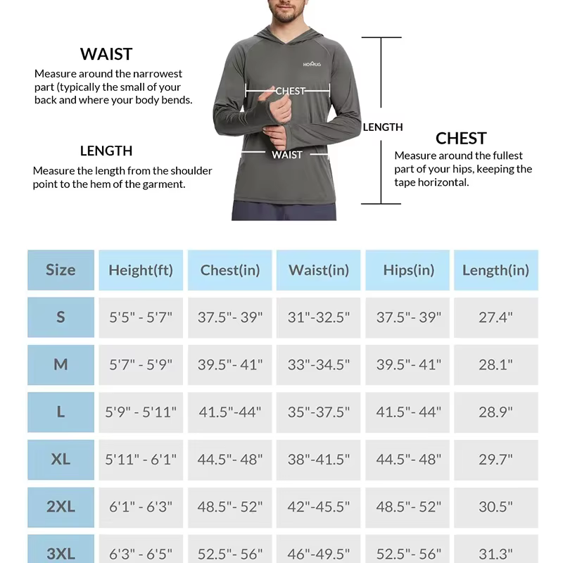 Protection solaire T-Shirt à capuche pour hommes UPF50 + Protection solaire T-Shirt à manches longues séchage rapide respirant randonnée crème solaire vêtements de pêche