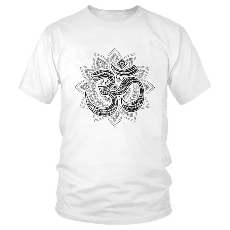 Om Aum symbole Goa t-shirts hommes mode