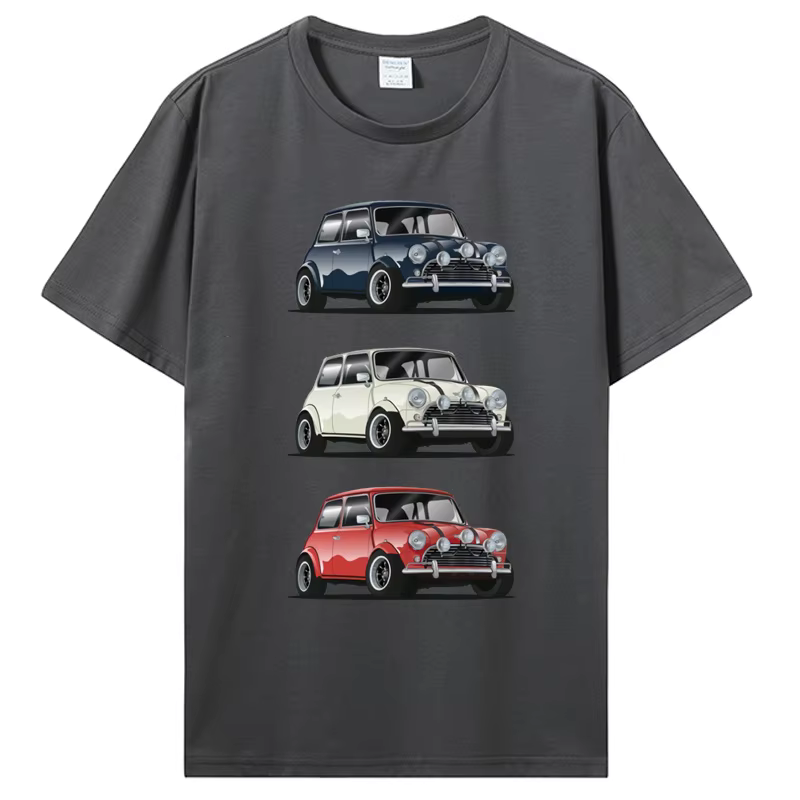 Rétro le Trio italien Mini Cooper T-shirt voiture populaire Style Hipster