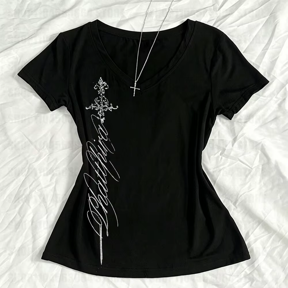 T-shirts pour femmes, col en V
