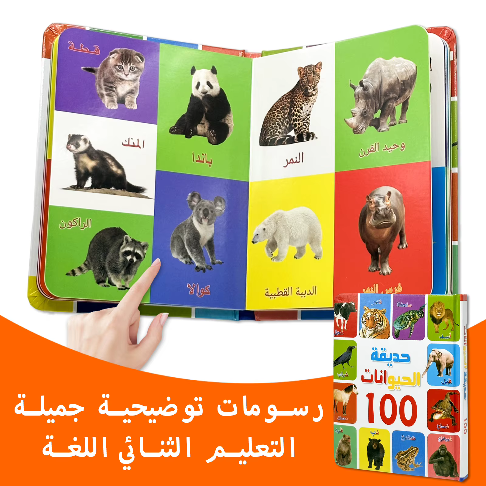 Livre éducatif pour enfants 100 Animaux - riche illustré
