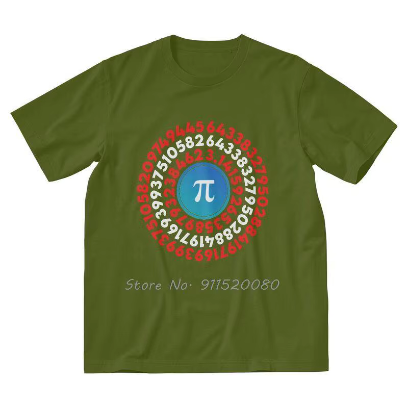 T-shirt en coton Pi Day pour hommes