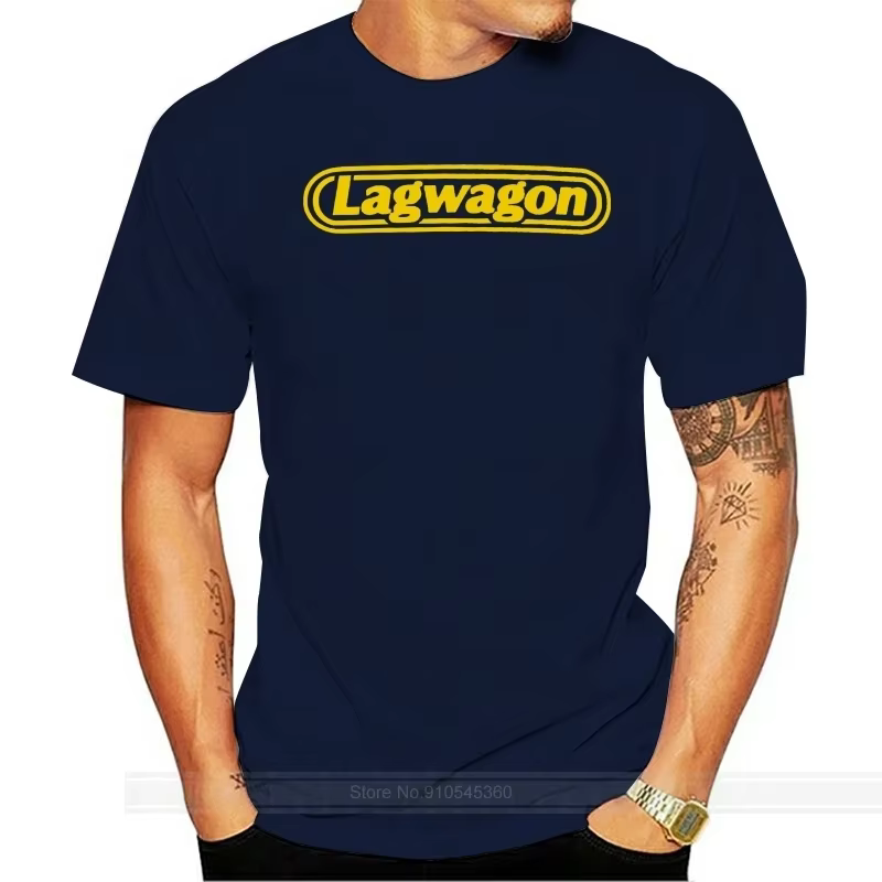 Créer une chemise en ligne courte été col rond hommes populaire Lagwagon Rock Band t-shirt noir