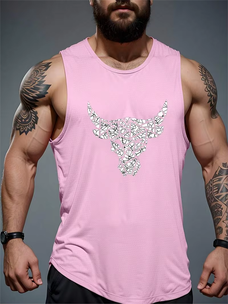 Débardeur graphique taureau tendance pour hommes