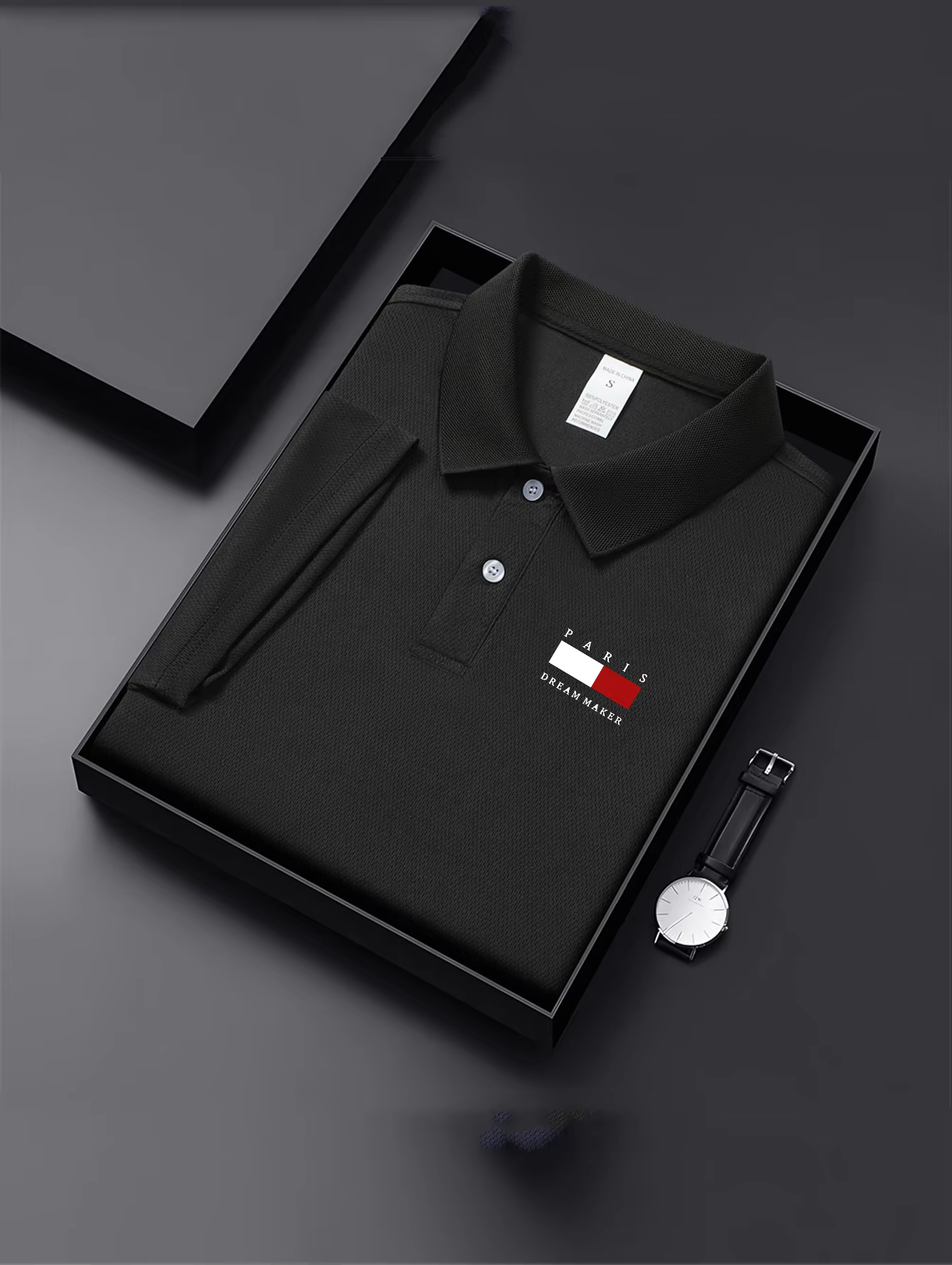 Polo respirant bleu marine pour homme