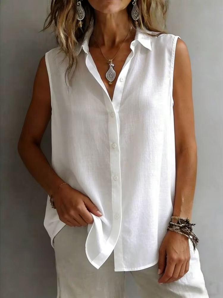 Chemise sans manches élégante et tendance pour femme