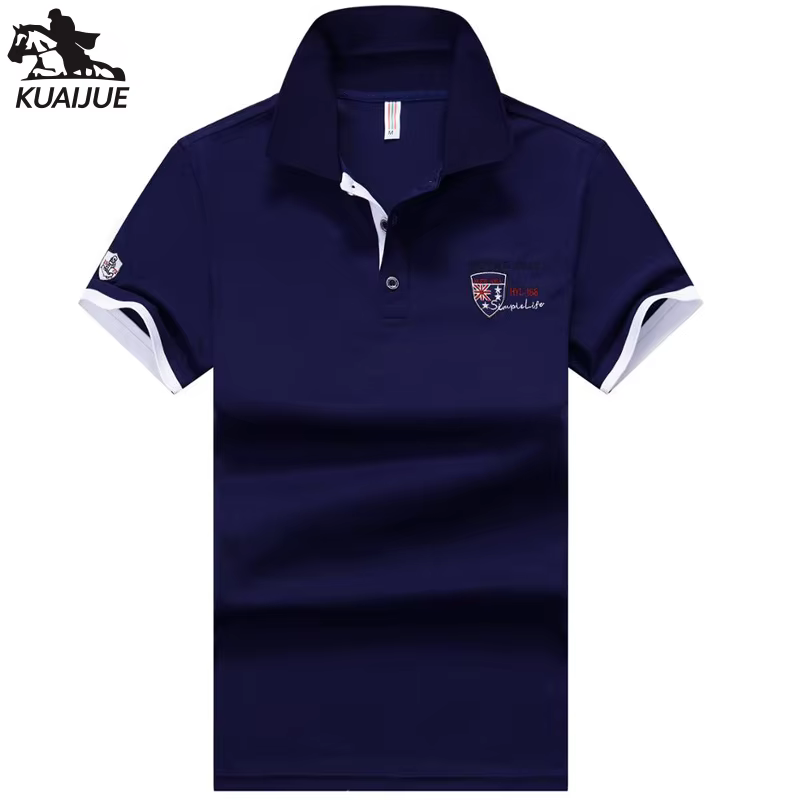 Polo décontracté à manches courtes pour homme
