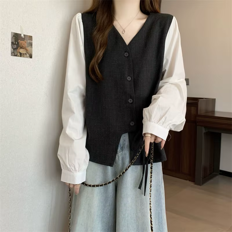 Chemise à nouer sur le devant pour femmes