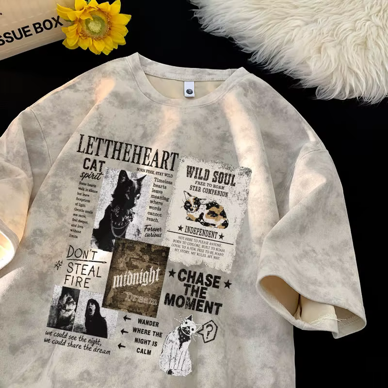 T-shirts graphiques tie-dye pour hommes