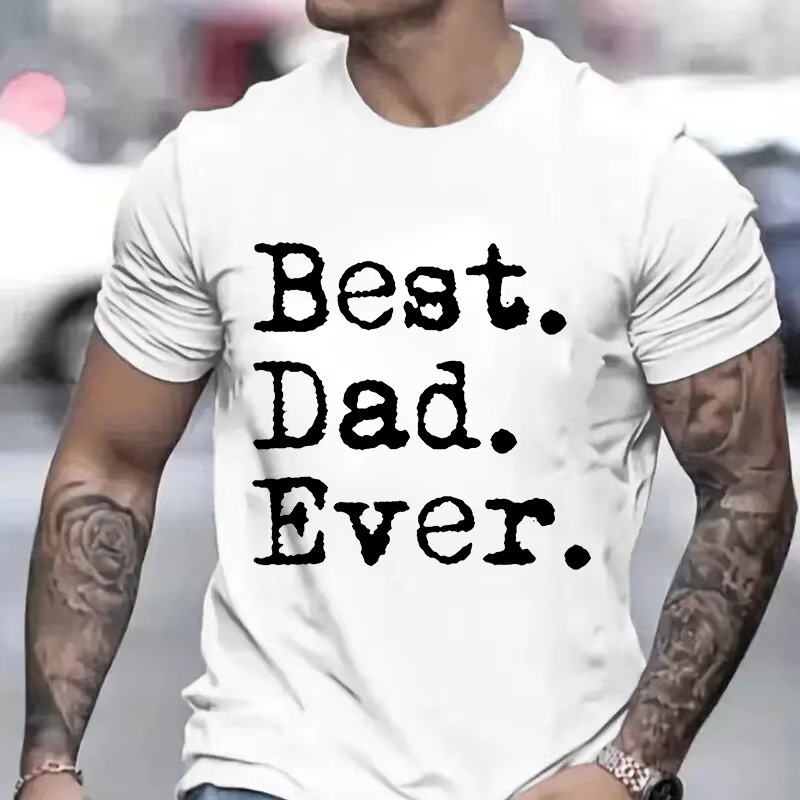 Meilleur papa jamais T-shirt pour hommes père famille mari grand-père drôle cadeau d'anniversaire graphique Streetwear
