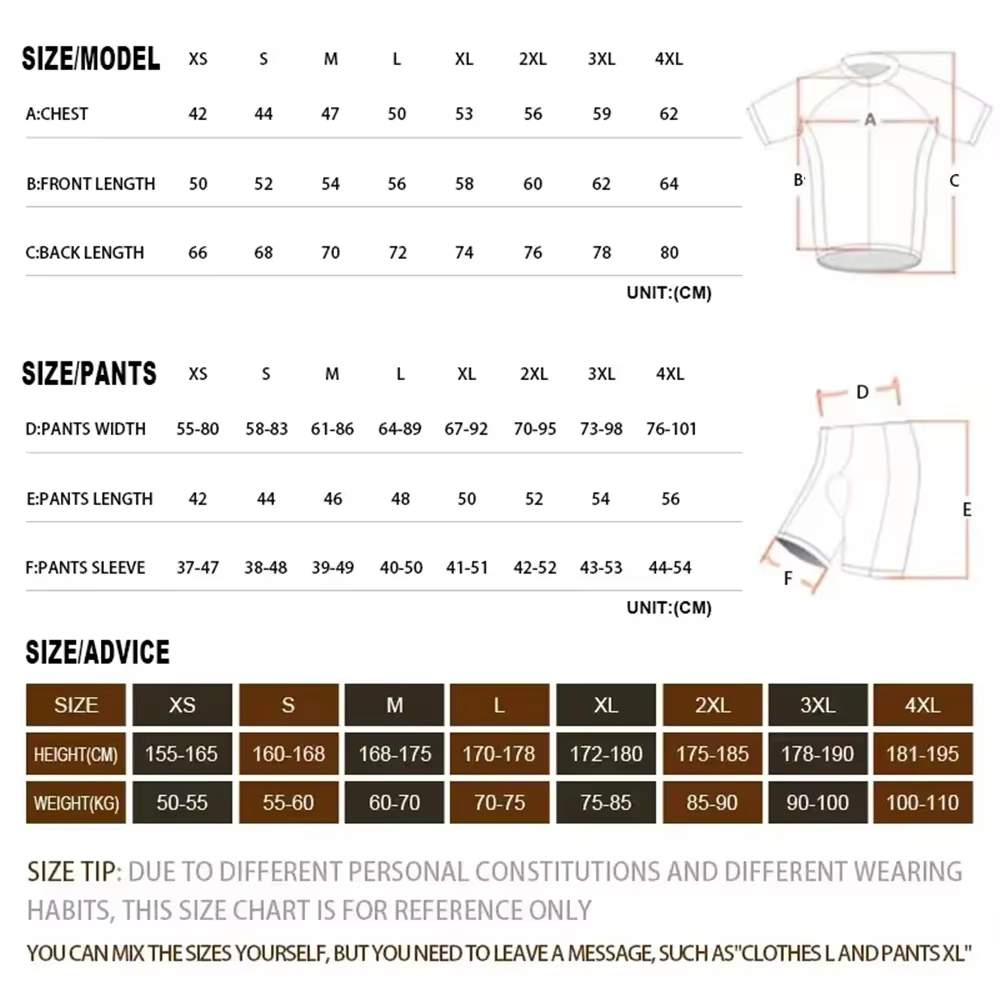Vêtements de VTT pour hommes