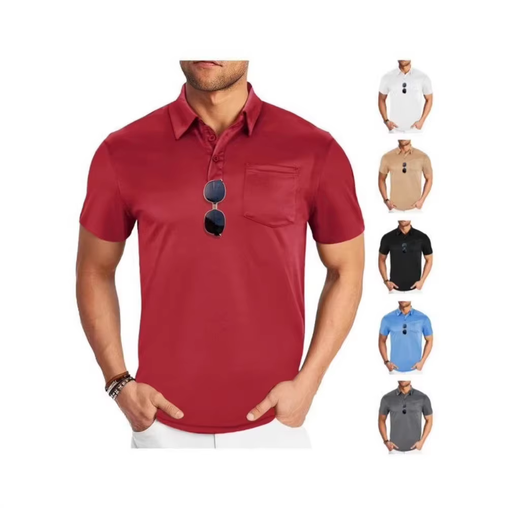 Nouveau Polo décontracté d'été à manches courtes et col à revers
