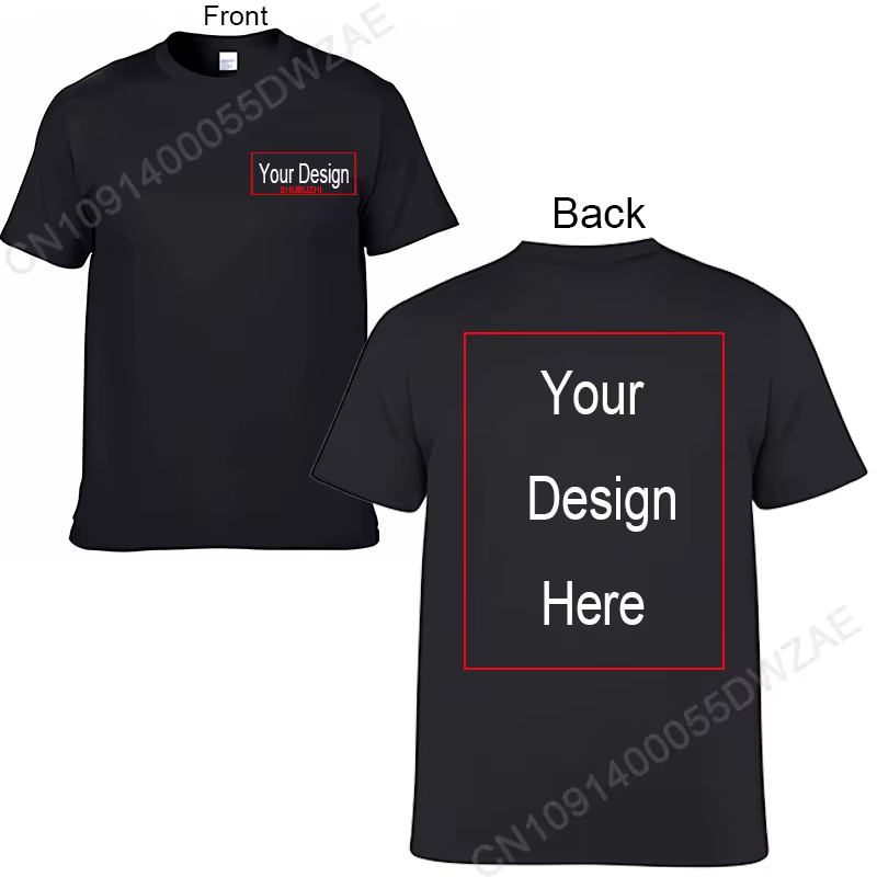 T-shirt en coton personnalisé pour hommes