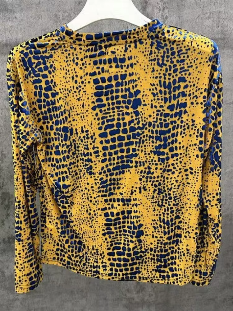 T-shirt à manches longues col rond de qualité supérieure pour homme