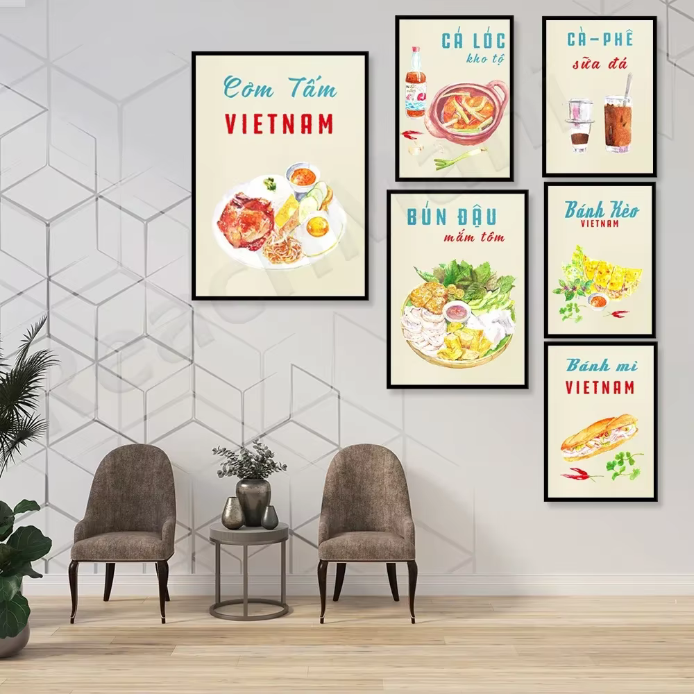Affiche de nourriture vietnamienne