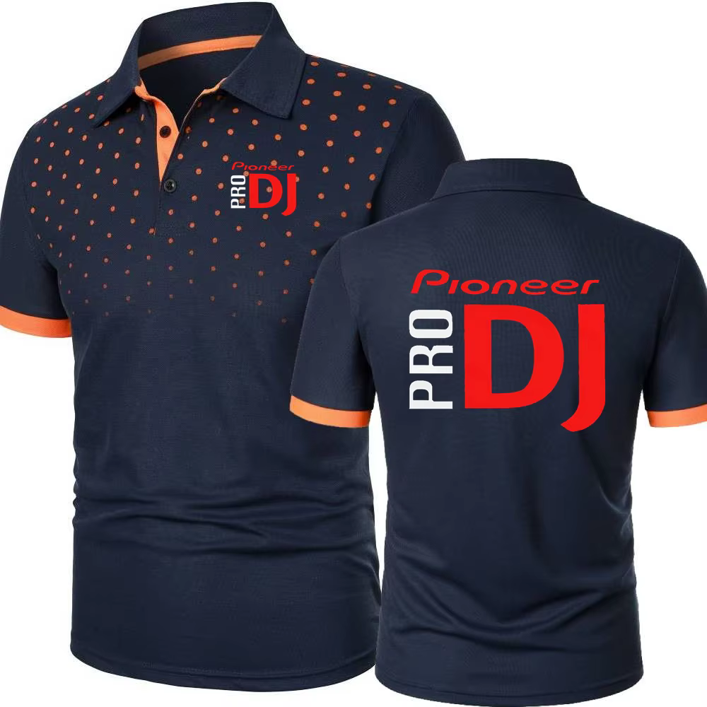 Polo DJ Muziek Pioneer Pro hommes à manches courtes t-shirt sport décontracté impression 3D Jersey rue Rap Hip Hop POLOS