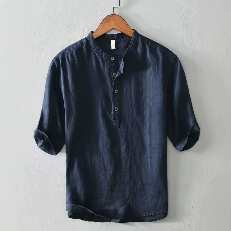 T-shirt d'été fin à col rond pour homme