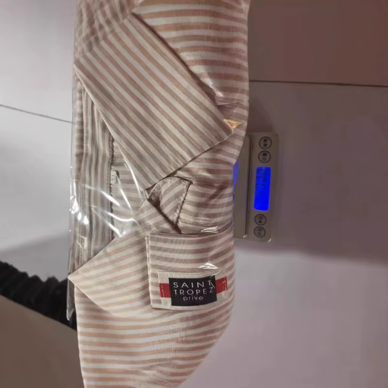 Robe chemise cardigan à col polo sans manches mi-longue rayée tendance pour femme