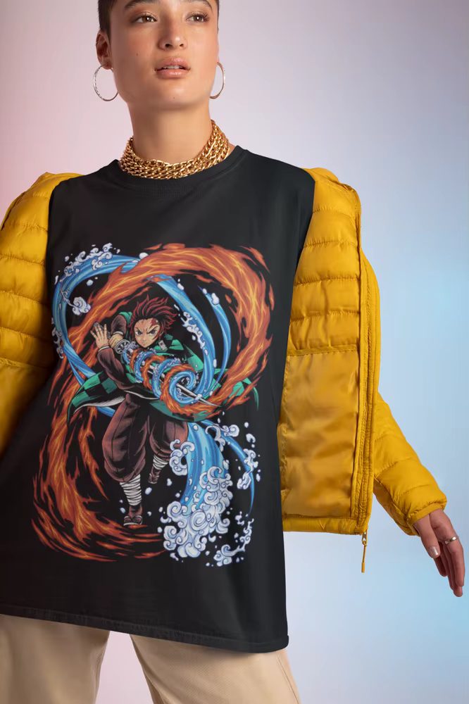 Tanjiro chemise tueur de démons Kimetsu No Yaiba T-Shirt Nezuko