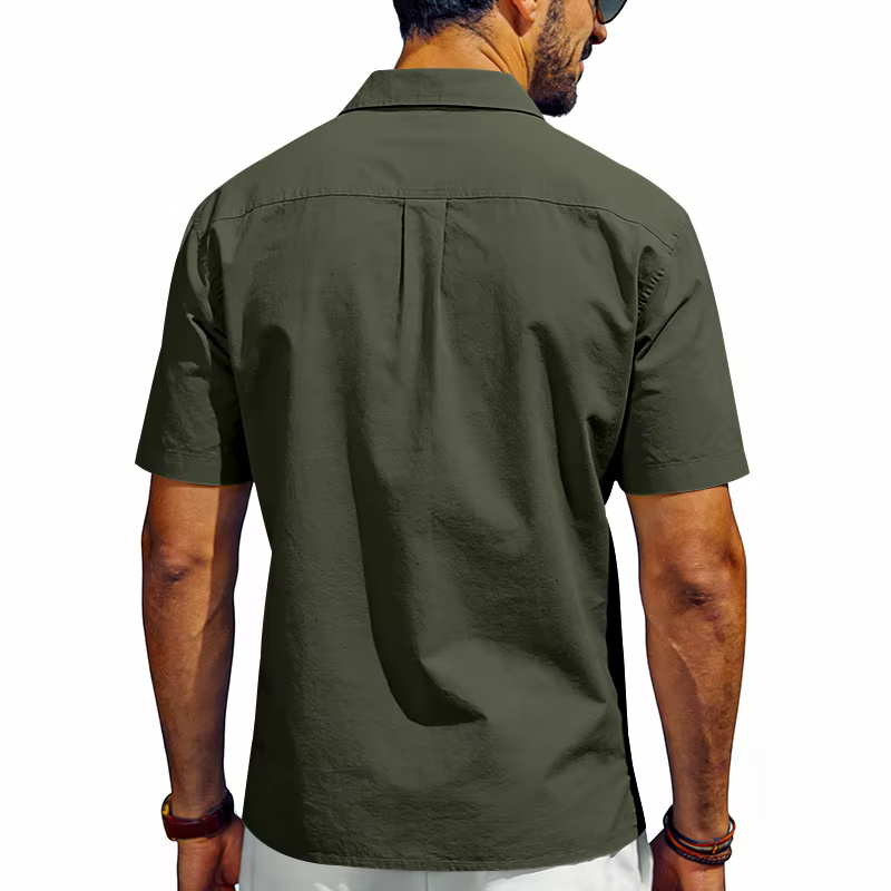 Chemise de travail à manches courtes pour homme