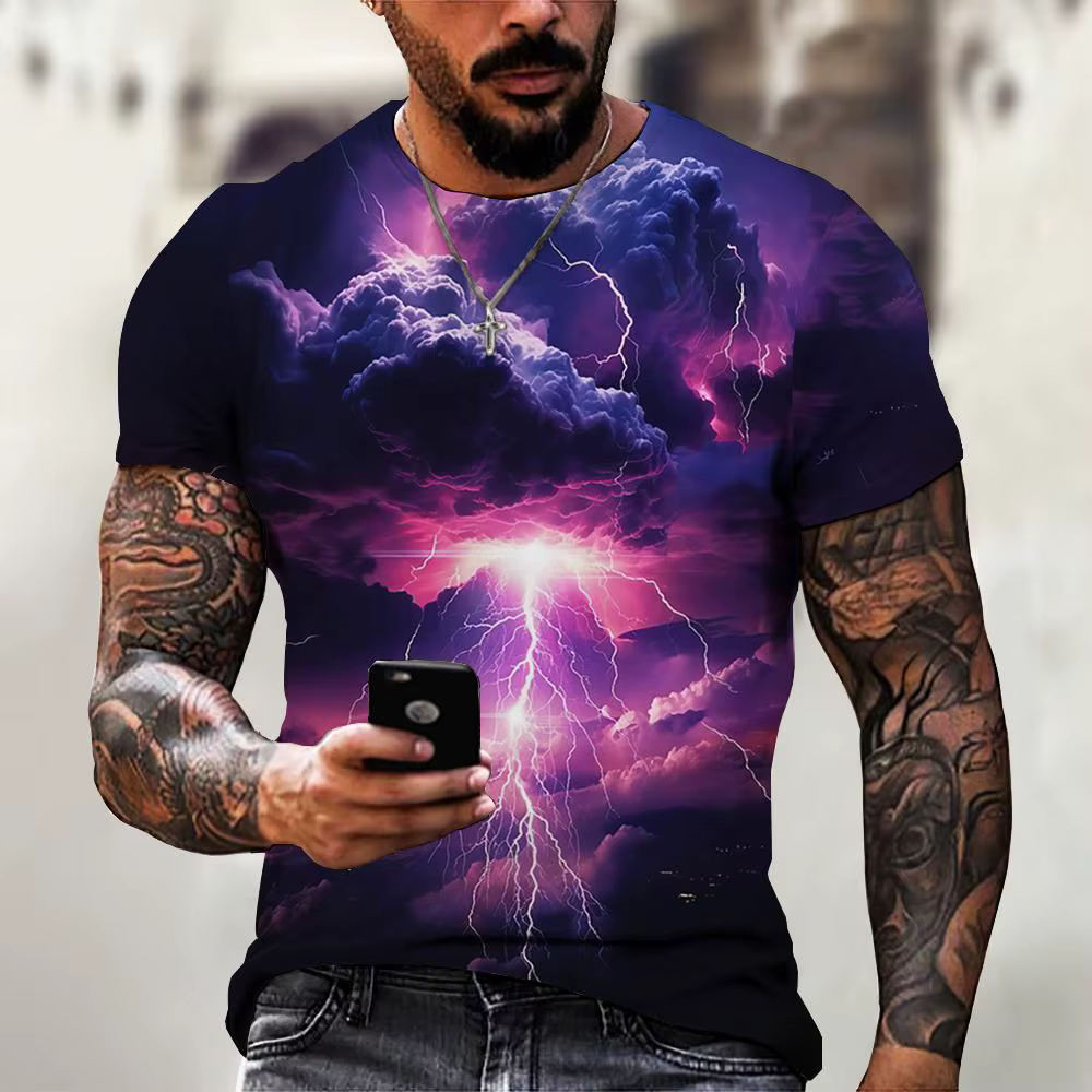 T-shirts de mode pour hommes ligne 3d imprimé vêtements