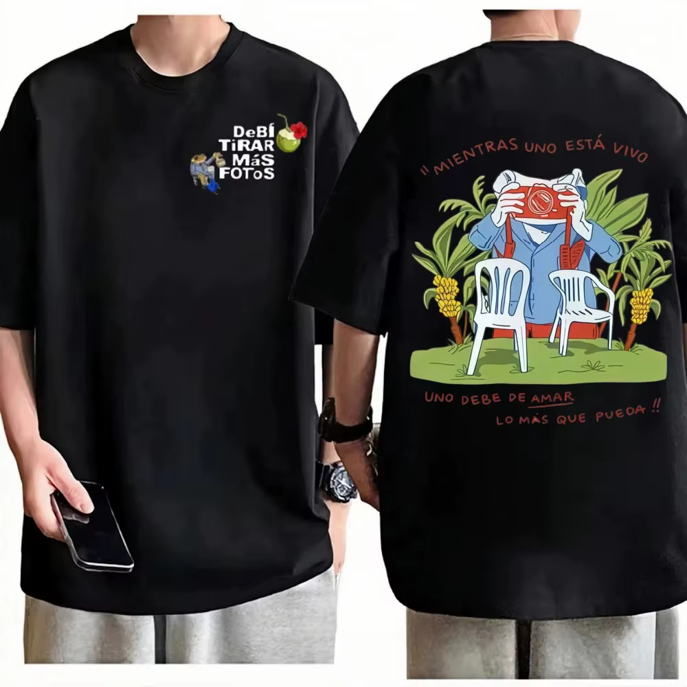 T-shirt unisexe de mode estivale Rapper Bad Bunny Debi Tirar Mas Fotos DTMF World Tour