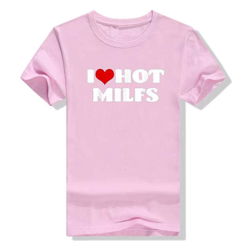 T-Shirt I Love Milelasticity lettres imprimées