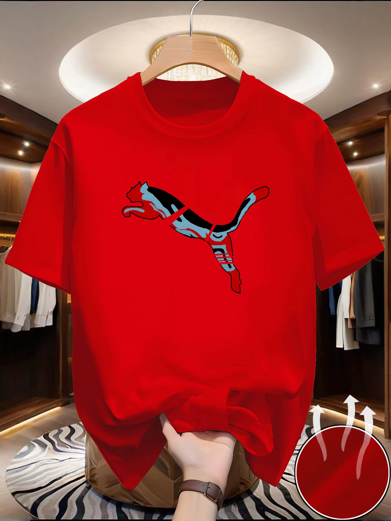T-shirt d'été en maille à séchage rapide pour hommes