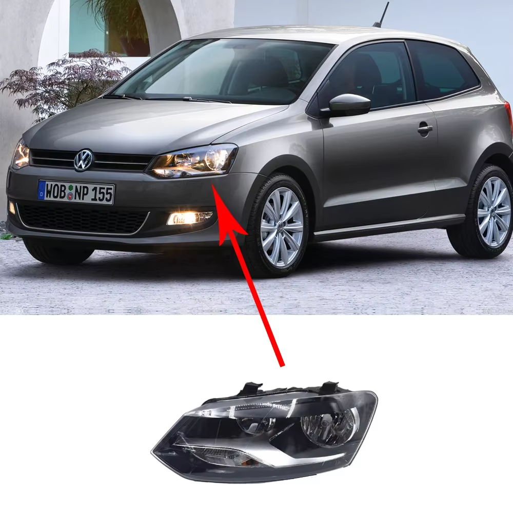 Ensemble d'éclairage de sauna de voiture pour Volkswagen, phare antibrouillard avant, lampe latérale halogène d'angle, accessoires LED, VW Polo Mk5 Vento Ameo 2010 ~ 2013