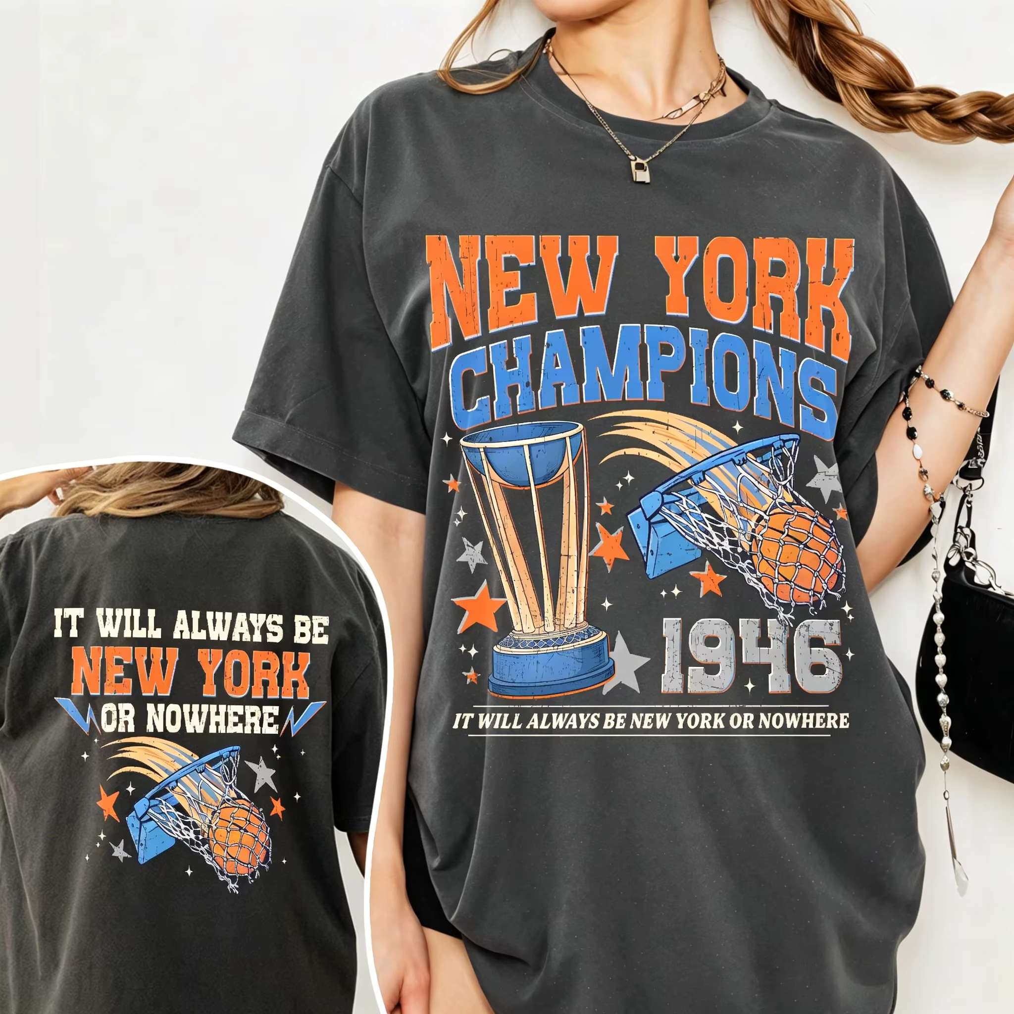 T-shirt de basket vintage New York K pour les fans de sport de la ville de New