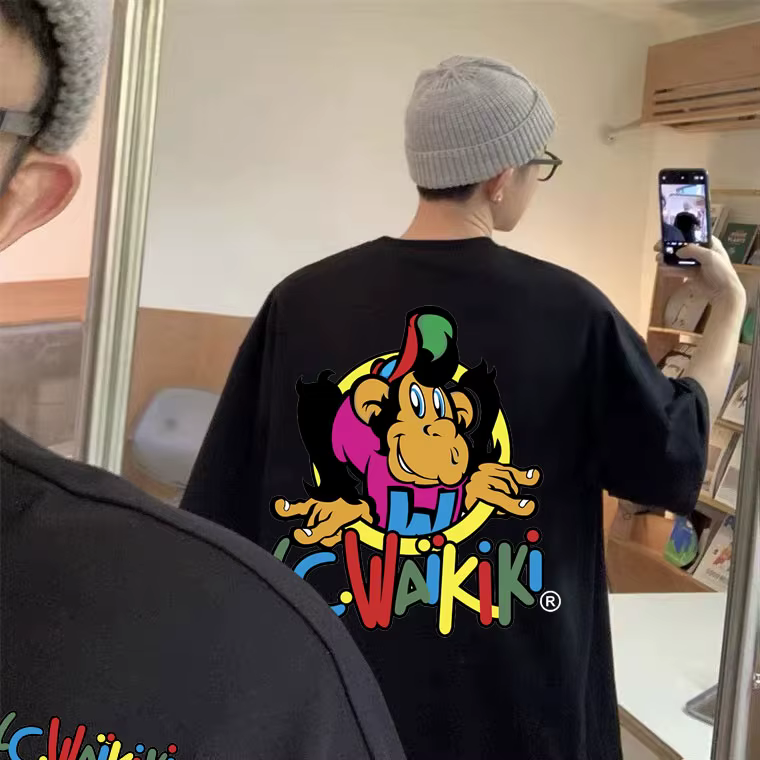 T-shirt graphique Singe Lc Waikiki pour hommes et femmes
