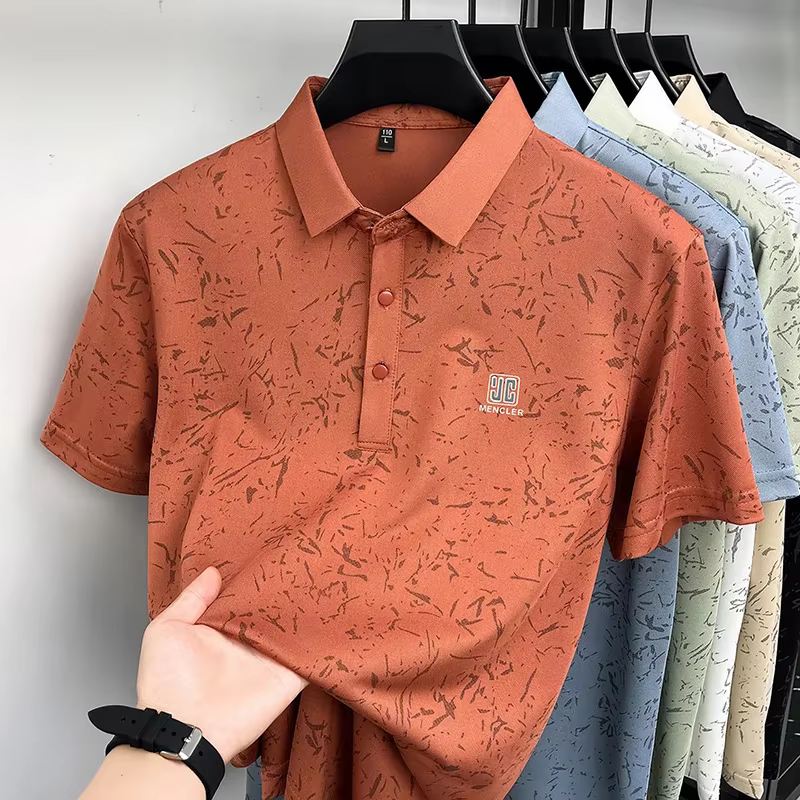 Polo à manches courtes pour homme avec revers