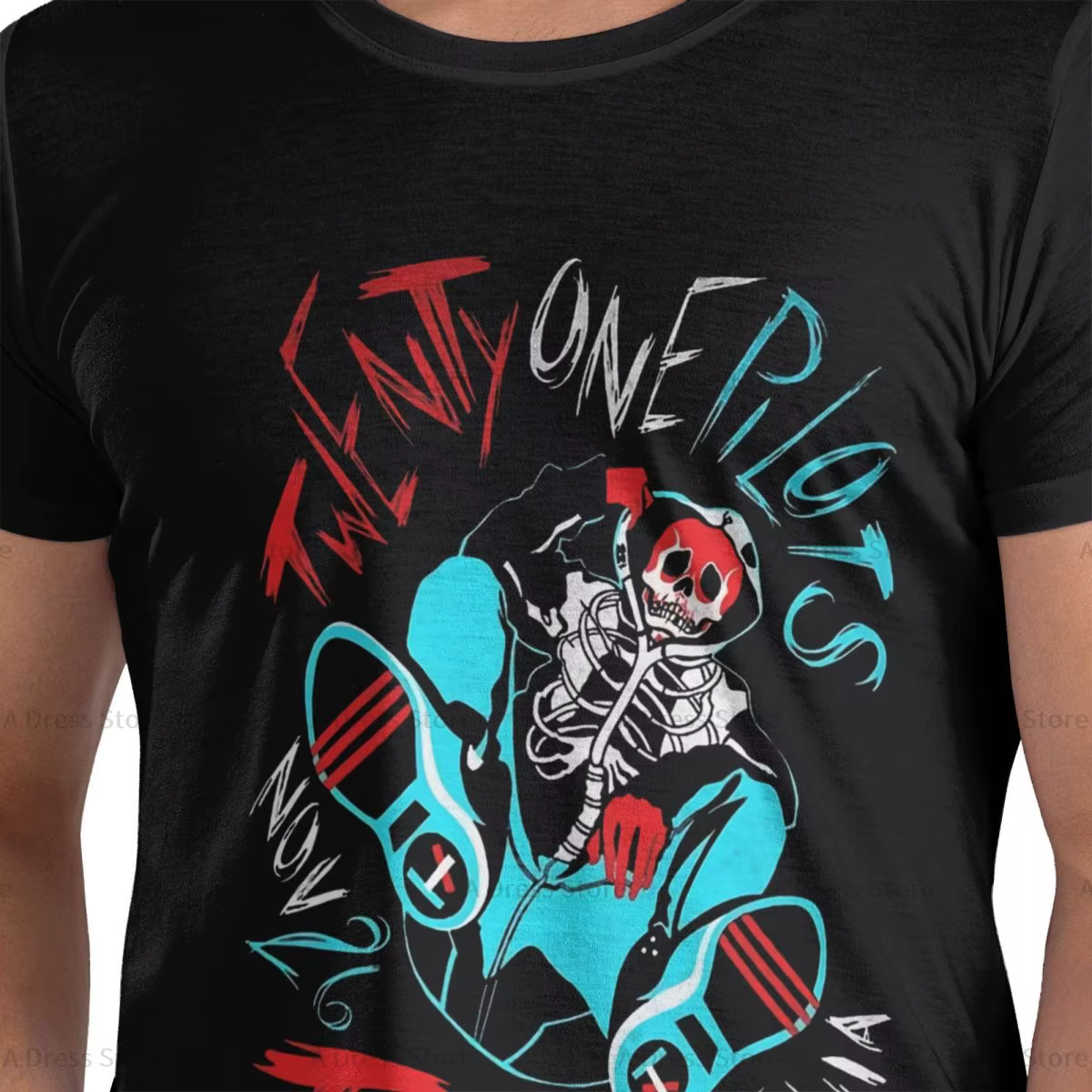 Twenty One Pilots T-shirt col rond pour hommes