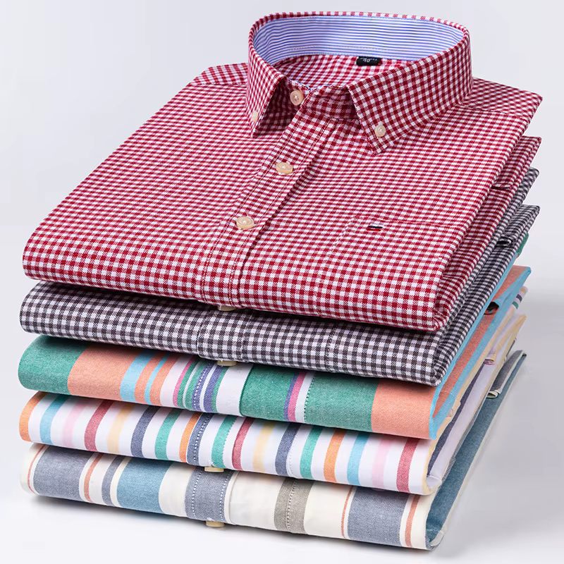 Chemises décontractées 100 % coton Oxford pour hommes