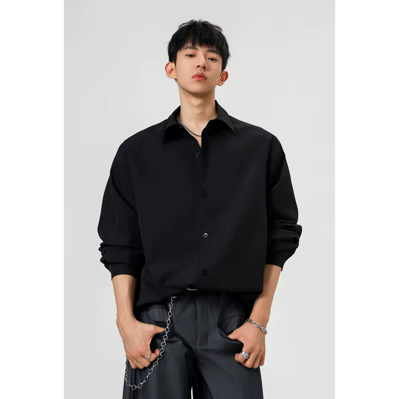 Chemises pour hommes, vêtements pour hommes, chemise grande taille, design simple, manches longues, décontractée, confortable, coupe tendance, pour hommes grands et corpulents
