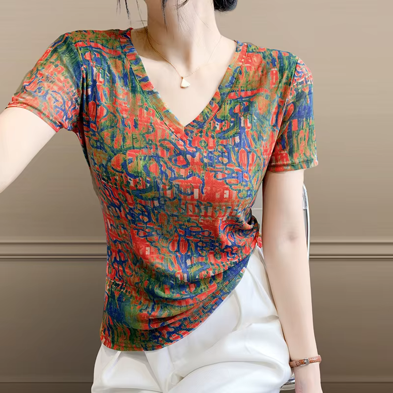MadBlack-T-Shirt européen pour femmes
