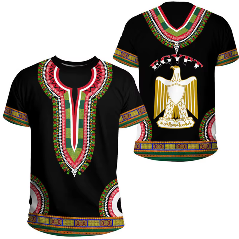 T-shirt drapeau égyptien pour hommes et femmes